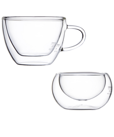 4x tasses à café / verres à thé double paroi 250 ml - Cuisiner et