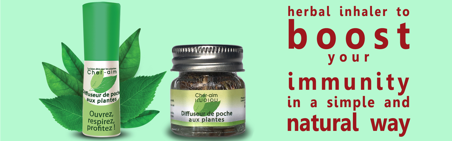 Our herbal inhaler : a handy accessory to boost your immunity in a simple & natural way.