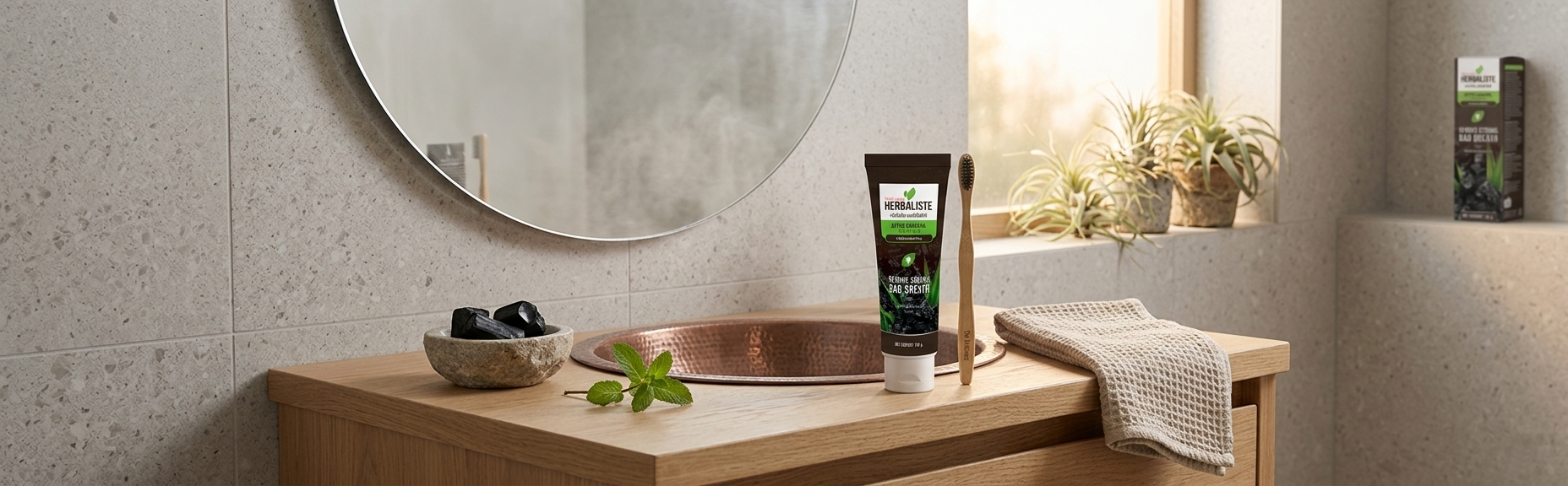 Routine quotidienne avec dentifrice Active Charcoal