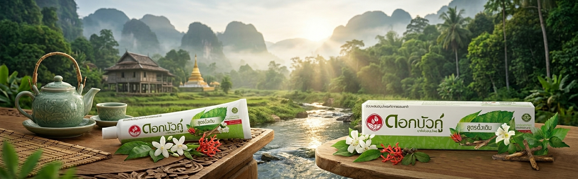 Dentifrice traditionnel aux plantes de Thaïlande - univers Twin Lotus Original