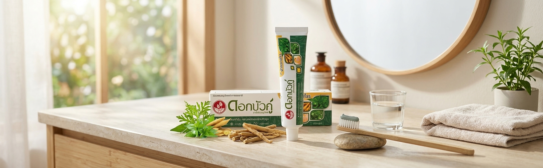 Routine quotidienne avec dentifrice Andrographis